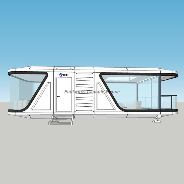 FULLKING Space Capsule House Manufacture بغرفة نوم واحدة + حمام واحد + شرفة واحدة