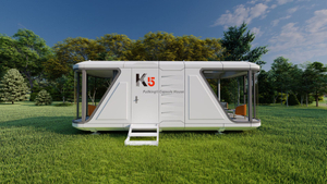 HOURKING K5 Capsule House 28SQM مع غرفة نوم حمام غرفة معيشة ومطبخ