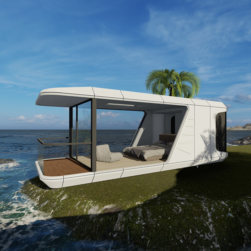 2024 تصميم جديد صغير متنقل كبسولة البيت فندق حاوية فاخرة منازل سعر المصنع