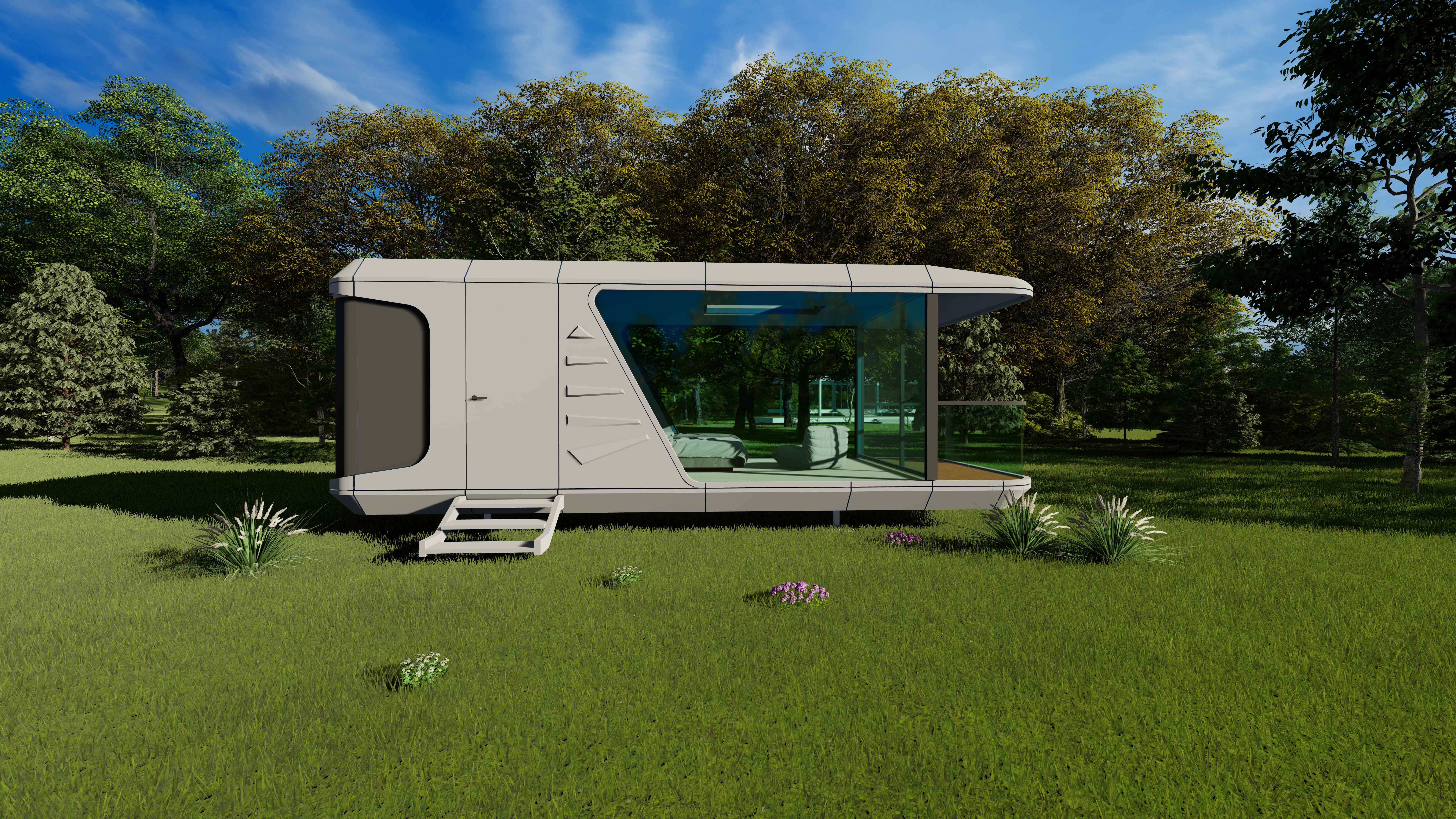 Fuqian Smart Space Capsule B5 | 8.5 × 3.3 متر مع شرفة ، تجربة معيشة جديدة