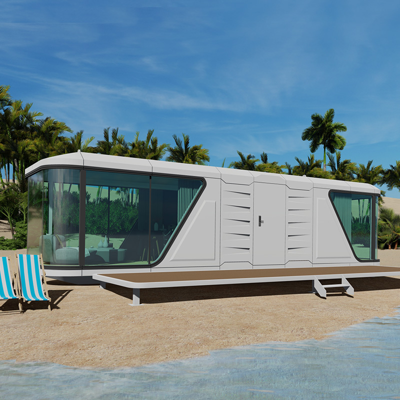 منزل كبسولة ذكي صغير الحجم/كابينة متنقلة منزلية تحتوي على غرفتي نوم مع مطبخ 