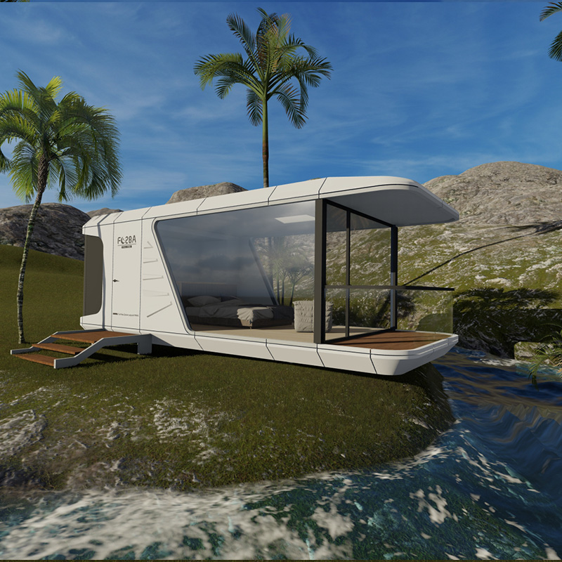 2024 تصميم جديد صغير متنقل كبسولة البيت فندق حاوية فاخرة منازل سعر المصنع