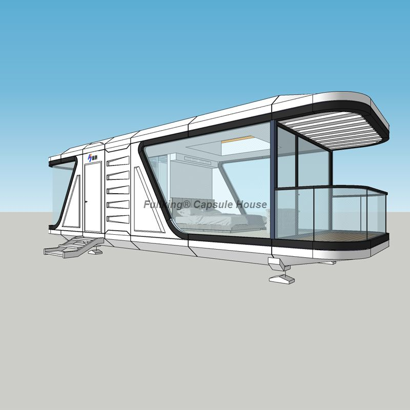 FULLKING Space Capsule House Manufacture بغرفة نوم واحدة + حمام واحد + شرفة واحدة