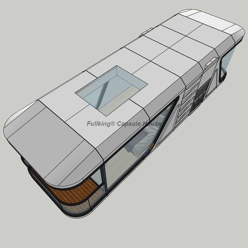 FULLKING Space Capsule House Manufacture بغرفة نوم واحدة + حمام واحد + شرفة واحدة