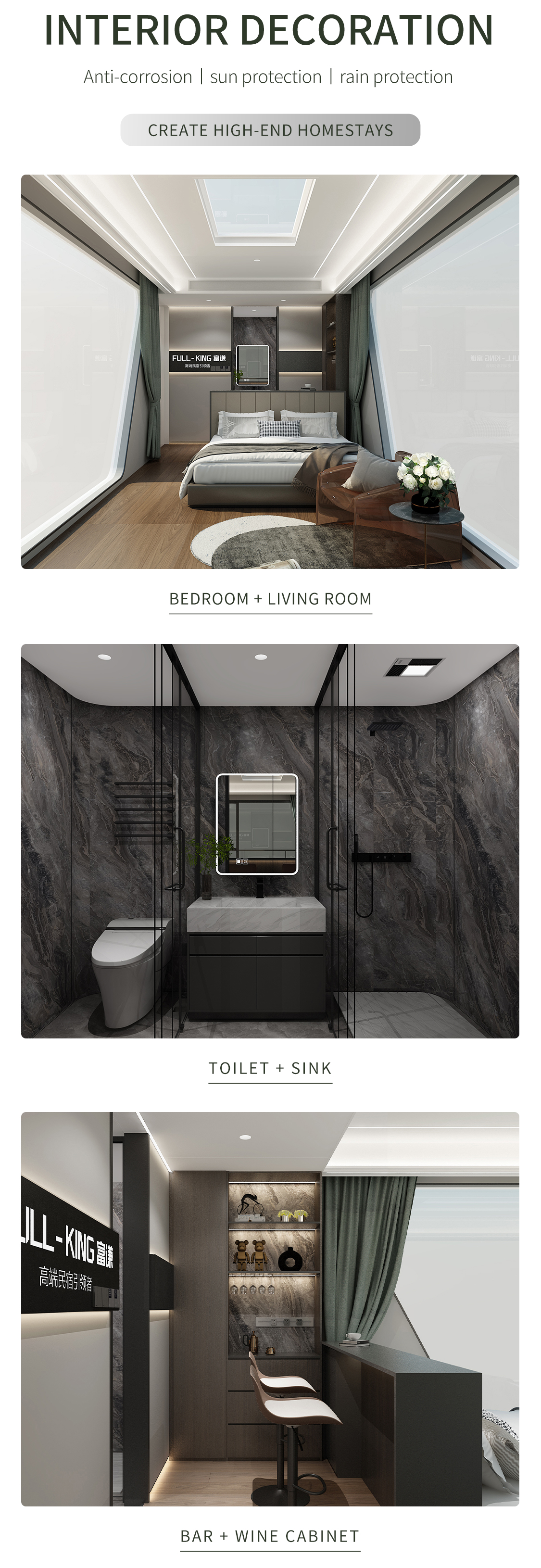 2024 تصميم جديد صغير متنقل كبسولة البيت فندق حاوية فاخرة منازل سعر المصنع